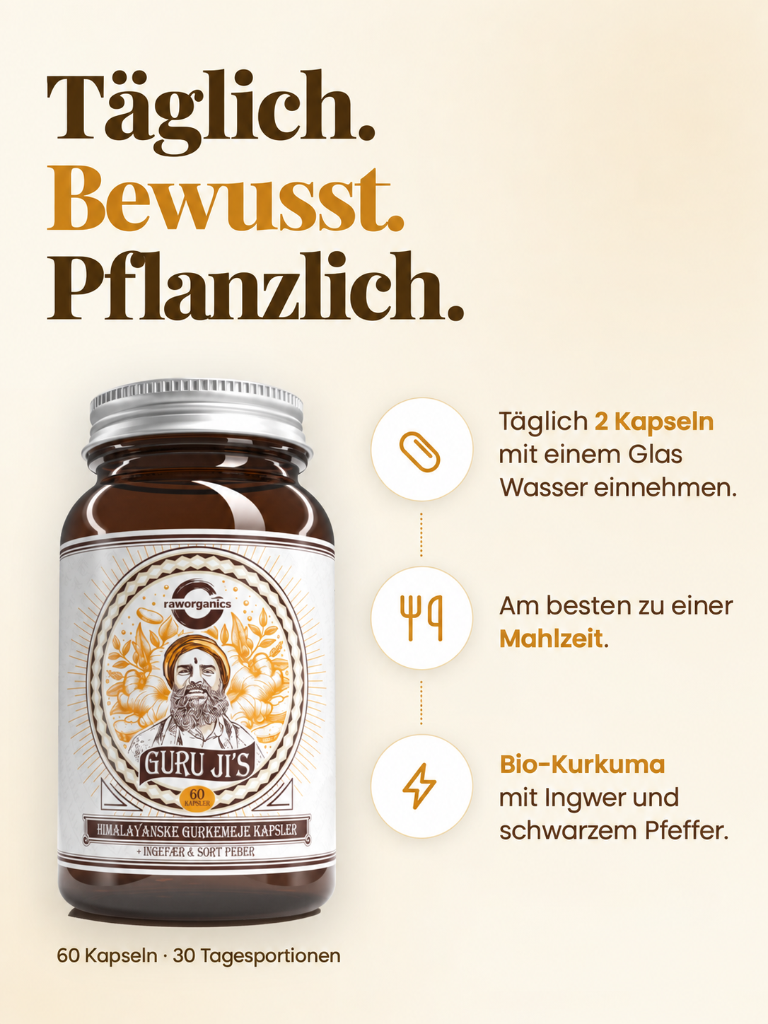 Guru Ji's Kurkuma – Anwendung und Dosierung