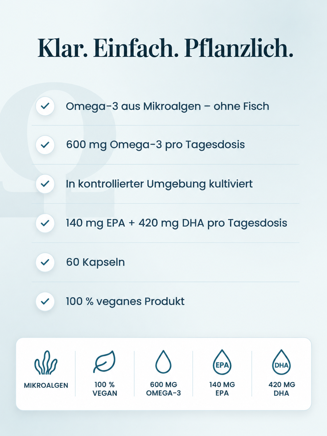 Algen-Omega-3 – Produktfakten
