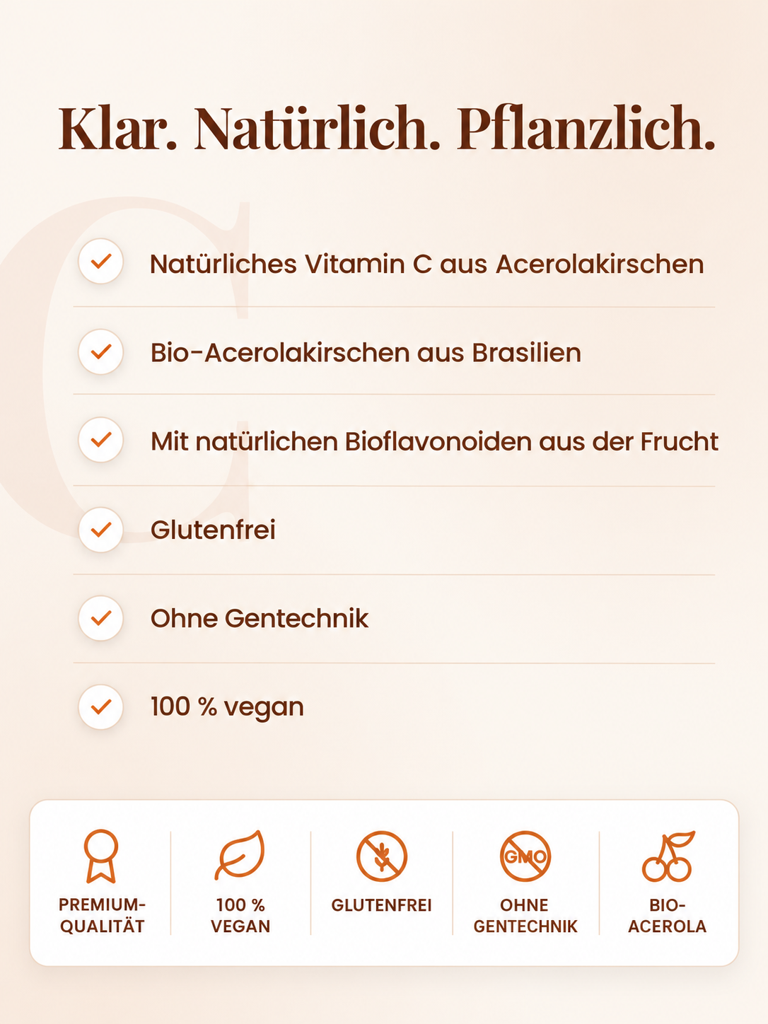 Vitamin C – Produktfakten