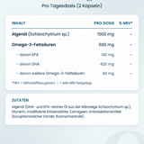 Algen-Omega-3 – Nährwerte und Zutaten