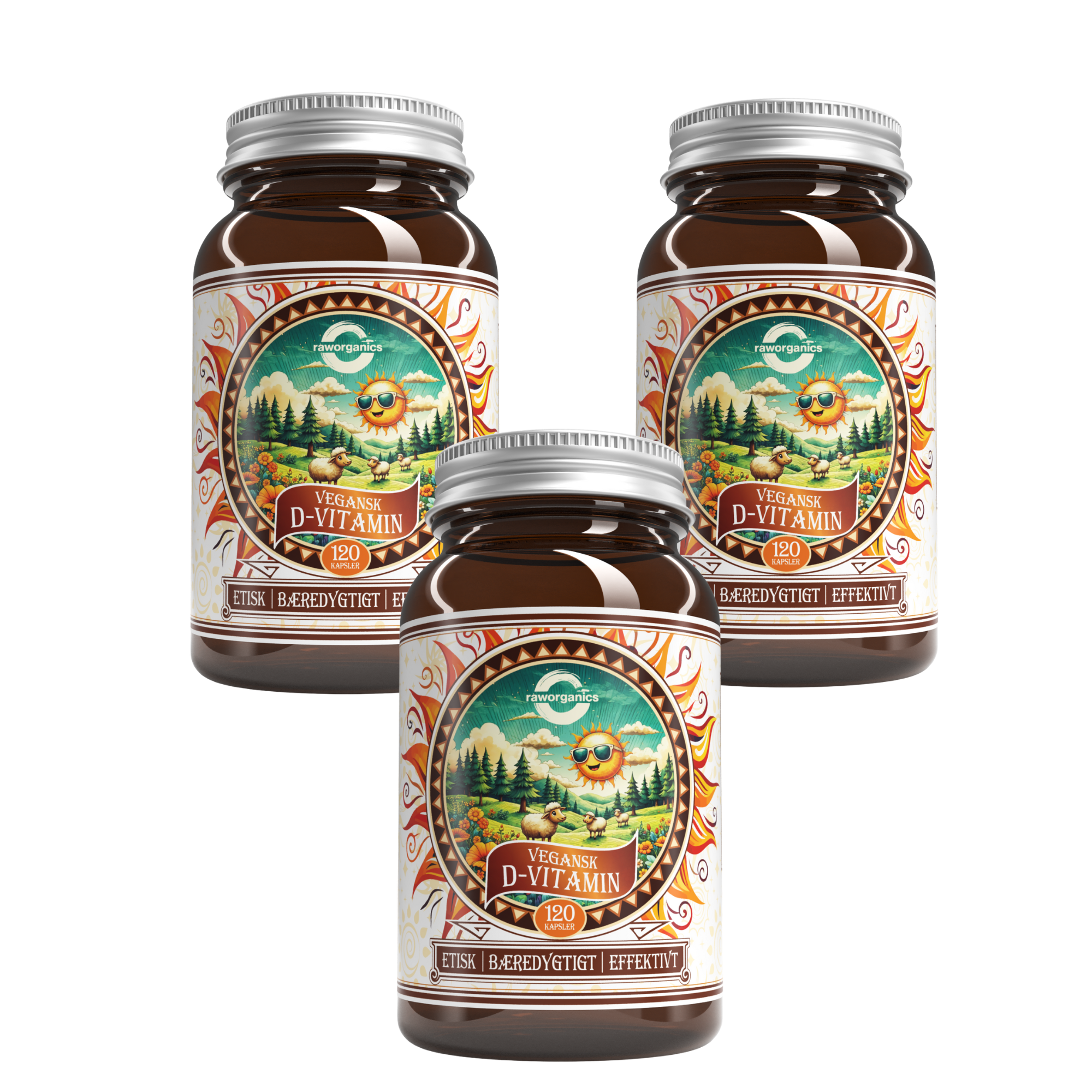 3 x Veganes Vitamin D3 (360 Kapseln)